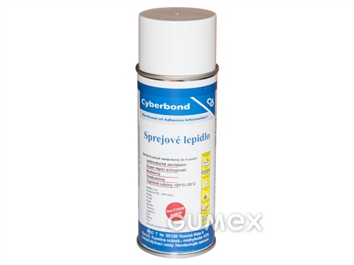 Lepidlo ve spreji CB SprayGlue, 400ml, plasty, pryže, kůže, tkaniny, filc, molitan, -30°/+80°C